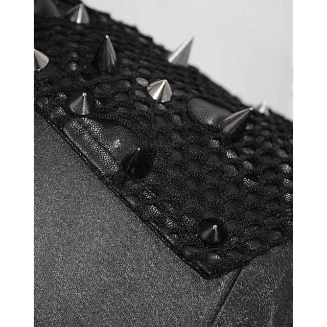 Punk-Zip-Off Jacke Dezibel mit Netzdetails und Killernieten XXL