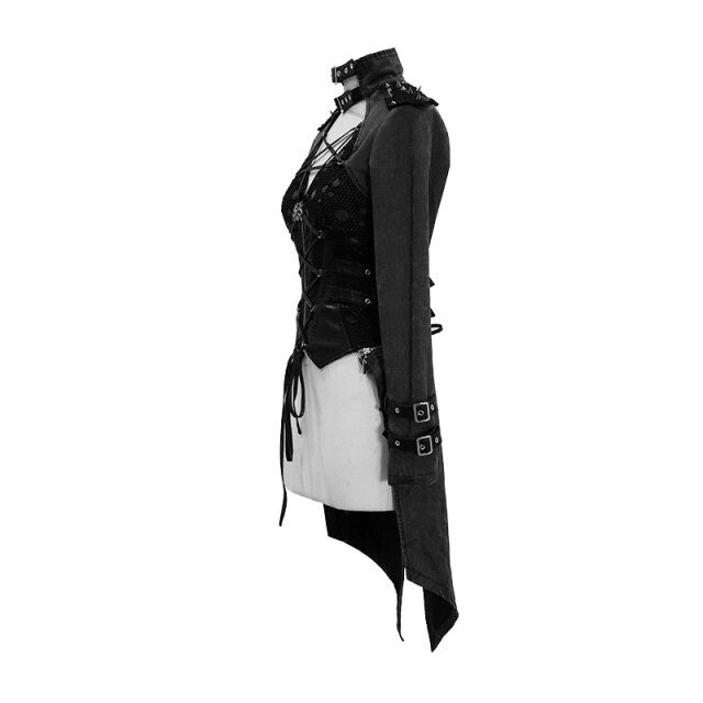 Punk-Zip-Off Jacke Dezibel mit Netzdetails und Killernieten XXL