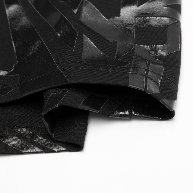 Minikleid Matrix mit Stehkragen und Cut-Out aus weichem Jersey mit Lack-Print M