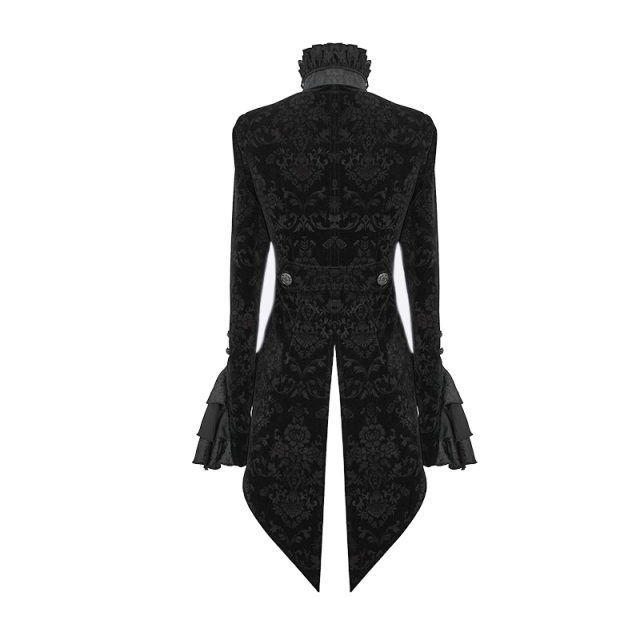 Black Victorian ladies velvet tailcoat Maestra M