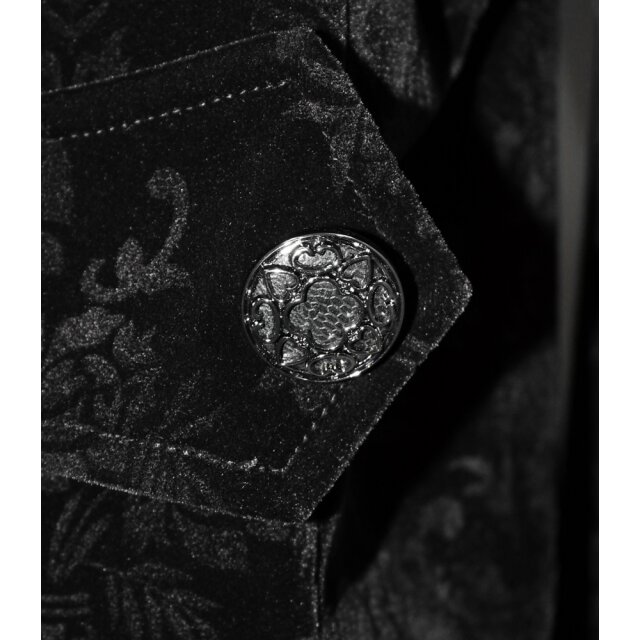 Schwarzer viktorianischer Damen-Samtfrack Maestra 3XL