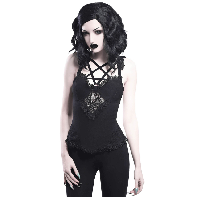 KILLSTAR Lydia Harness Top with Lace
