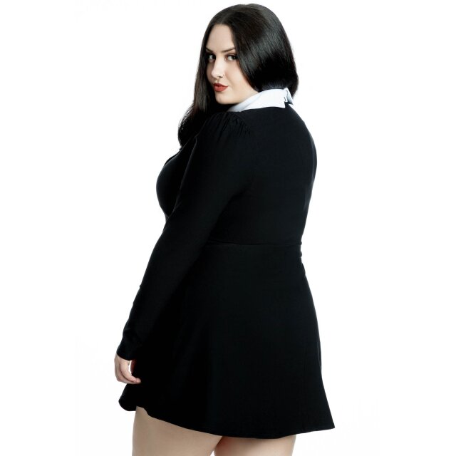 KILLSTAR Cathedral Skater Dress with tapered white collar