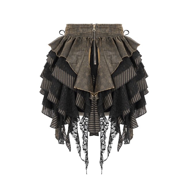 Steampunk flounce miniskirt Gertie 3XL