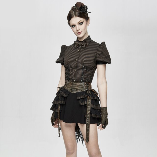 Steampunk flounce miniskirt Gertie 3XL