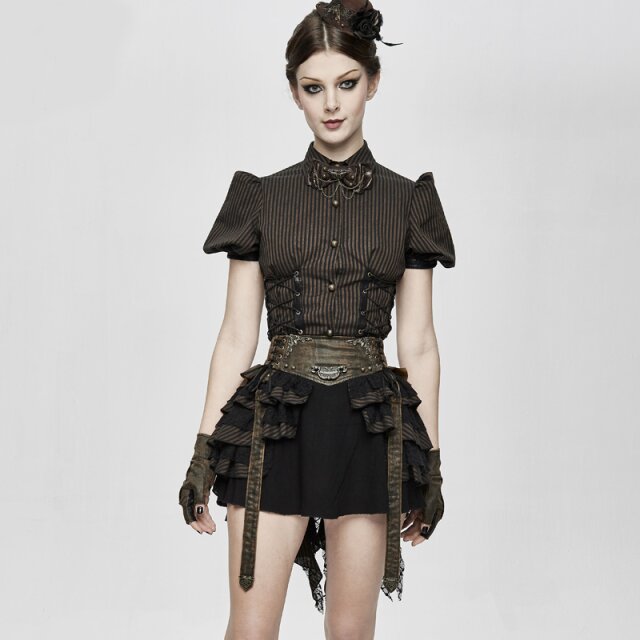 Steampunk flounce miniskirt Gertie 3XL