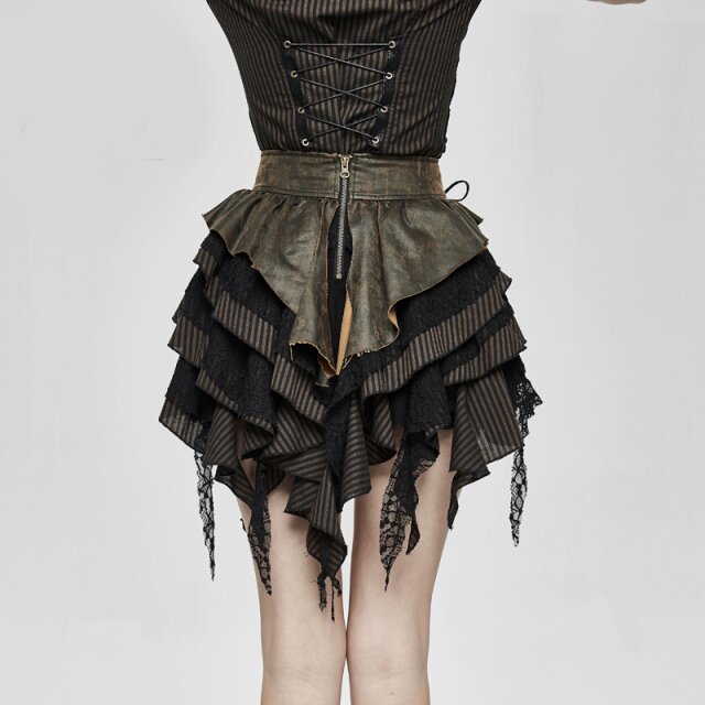 Steampunk flounce miniskirt Gertie 3XL