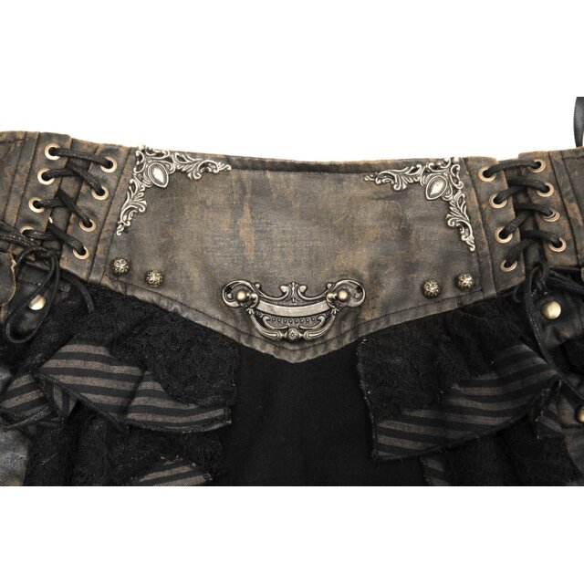 Steampunk flounce miniskirt Gertie 3XL