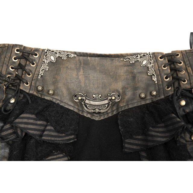 Steampunk flounce miniskirt Gertie 3XL