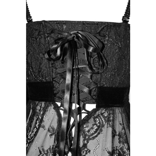 Spitzenträgerkleid Bohemia mit Fransen M