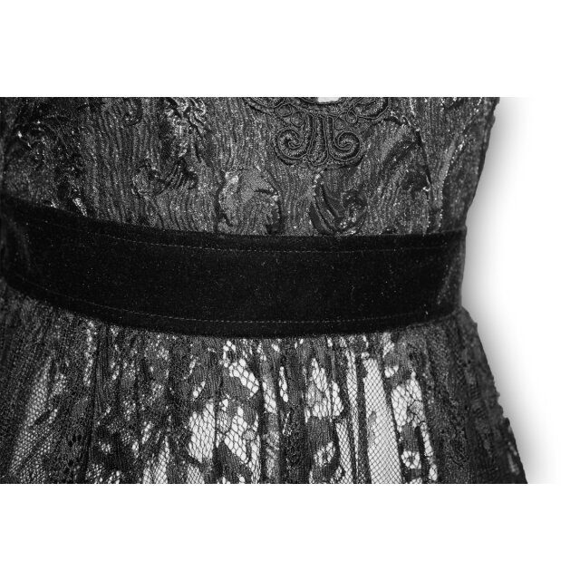 Spitzenträgerkleid Bohemia mit Fransen M