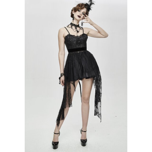 Spitzenträgerkleid Bohemia mit Fransen M