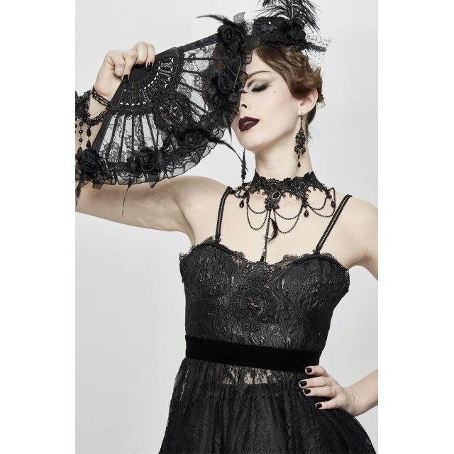 Spitzenträgerkleid Bohemia mit Fransen L