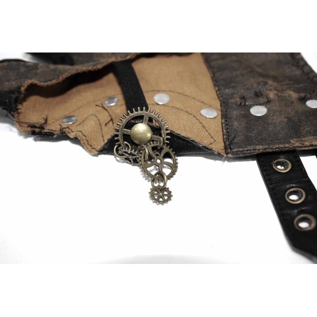 Steampunk half gloves made of used veggie leather