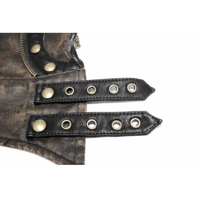 Steampunk half gloves made of used veggie leather