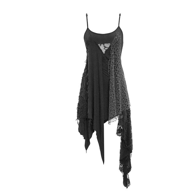 Trägerkleid Antikörper mit Fetzen und Fransen M (L-XXL)