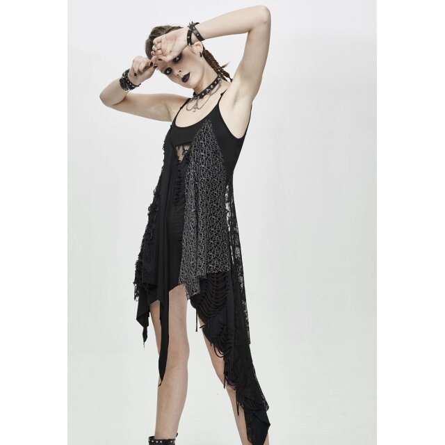 Trägerkleid Antikörper mit Fetzen und Fransen M (L-XXL)
