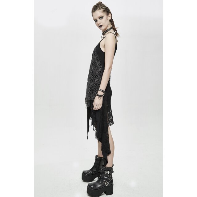 Trägerkleid Antikörper mit Fetzen und Fransen M (L-XXL)