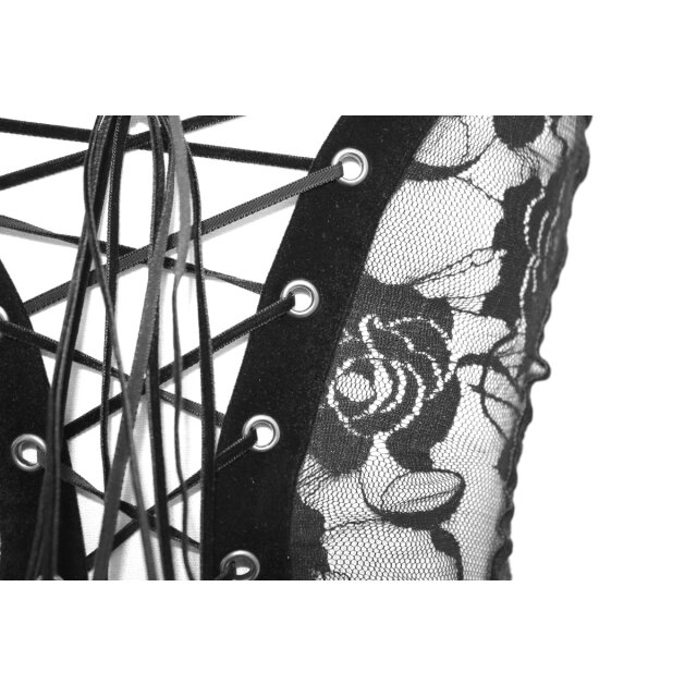Strap top Dark Romance made of lace with lacing