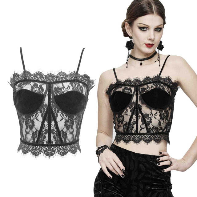 Devil Fashion short gothic strap top (CST005) made of...