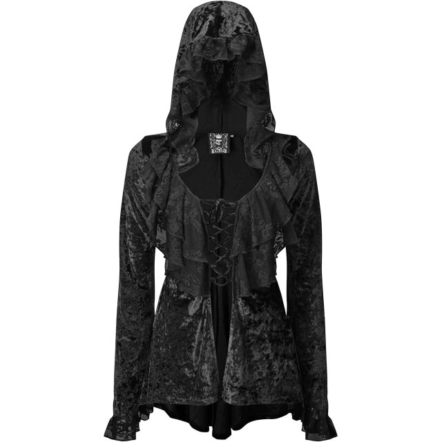 KILLSTAR Cosmia Samtshirt mit Kapuze M