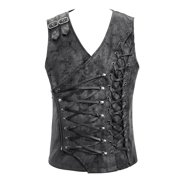 Leather Vest Stoßgebet with lacing