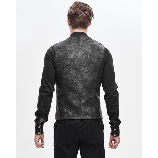 Leder-Weste Stoßgebet mit Schnürungen 4XL