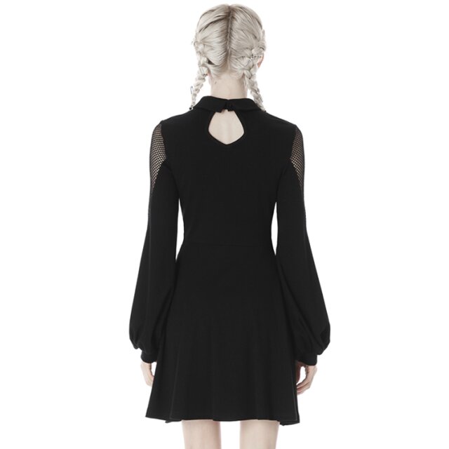 Minikleid Voodoo Doll mit Netzeinsätzen XXL