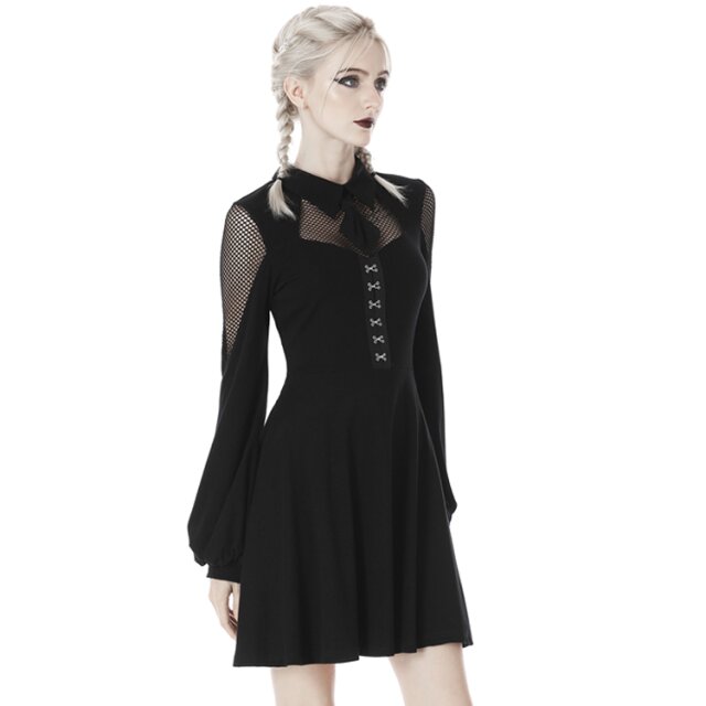 Minikleid Voodoo Doll mit Netzeinsätzen XXL
