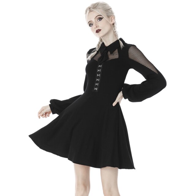 Minikleid Voodoo Doll mit Netzeinsätzen XXL