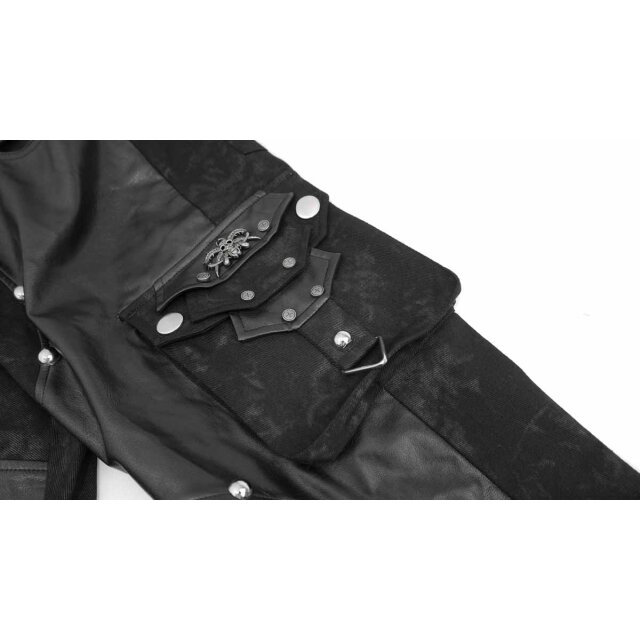 Endzeit-Jeans Armageddon mit Kunstleder-Besätzen XL