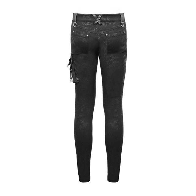 Endzeit-Jeans Armageddon mit Kunstleder-Besätzen XL