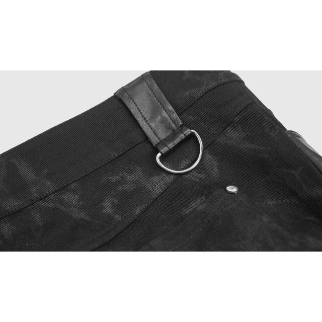Endzeit-Jeans Armageddon mit Kunstleder-Besätzen XXL