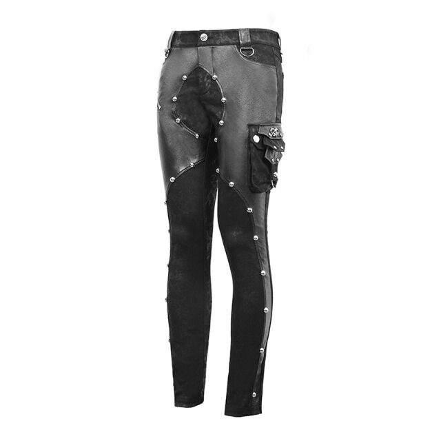 Endzeit-Jeans Armageddon mit Kunstleder-Besätzen XXL