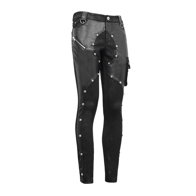 Endzeit-Jeans Armageddon mit Kunstleder-Besätzen XXL