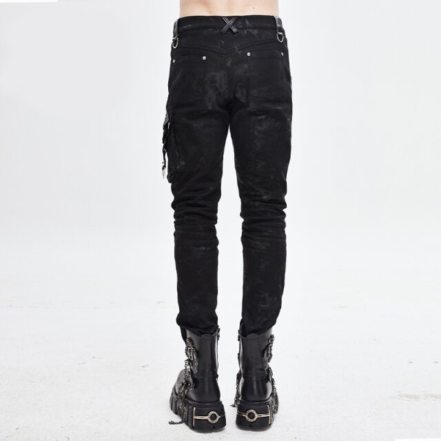 Endzeit-Jeans Armageddon mit Kunstleder-Besätzen XXL