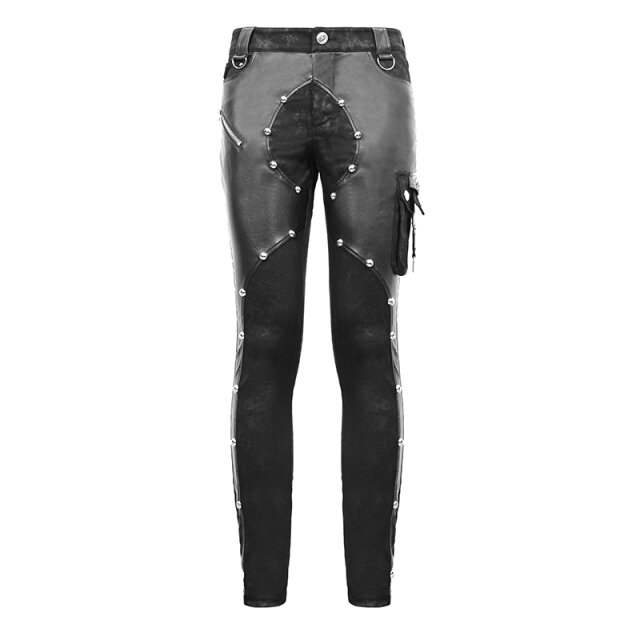 Endzeit-Jeans Armageddon mit Kunstleder-Besätzen XXL