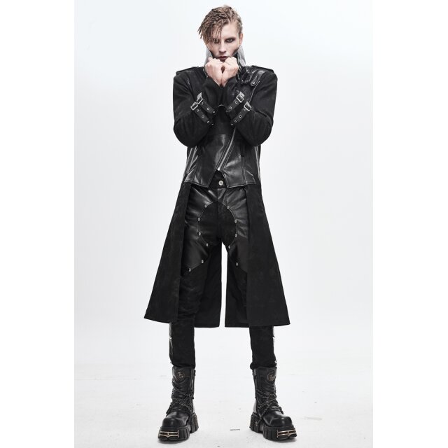 Gothic Coat Soulcatcher with leatherette details