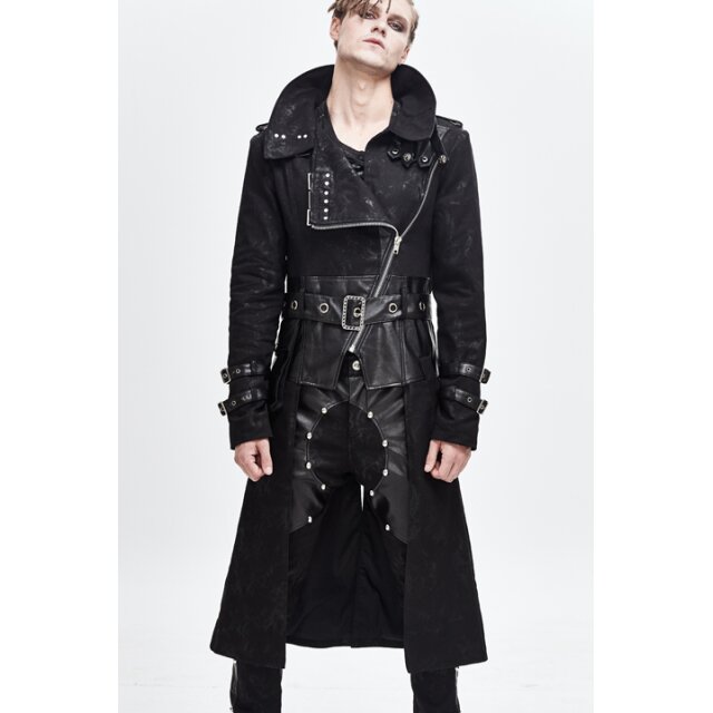 Gothic Coat Soulcatcher with leatherette details
