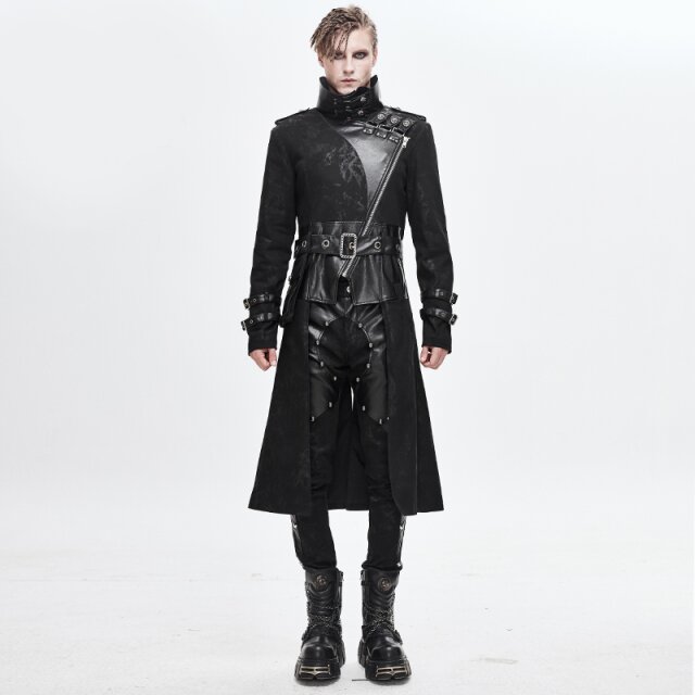 Gothic Coat Soulcatcher with leatherette details