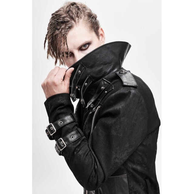 Gothic Coat Soulcatcher with leatherette details