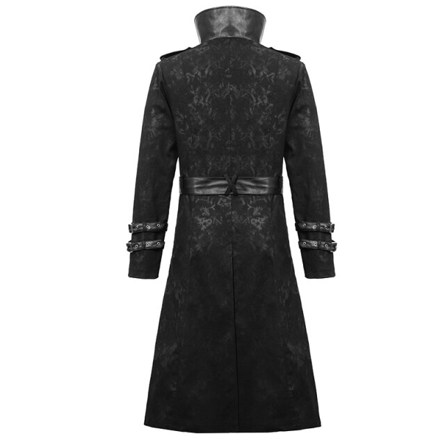 Gothic-Mantel Soulcatcher mit Kunstleder-Details XXL
