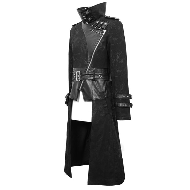 Gothic Coat Soulcatcher with leatherette details