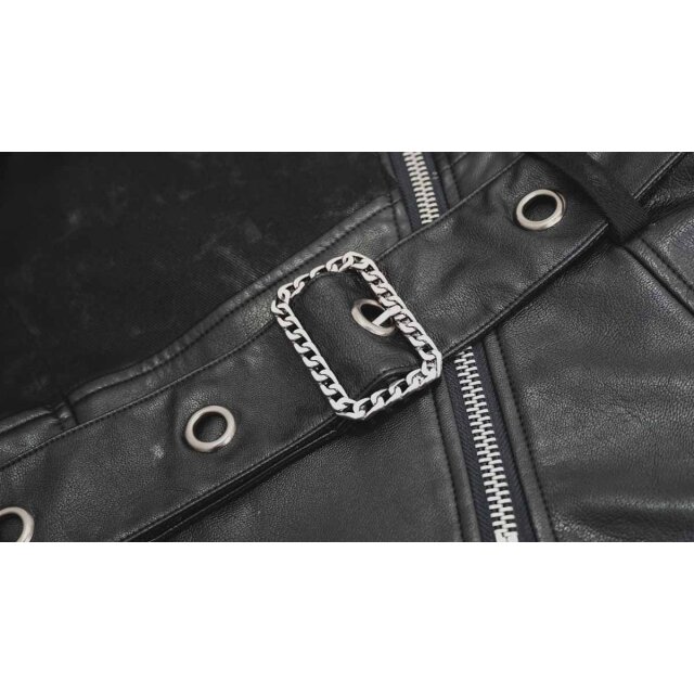 Gothic Coat Soulcatcher with leatherette details