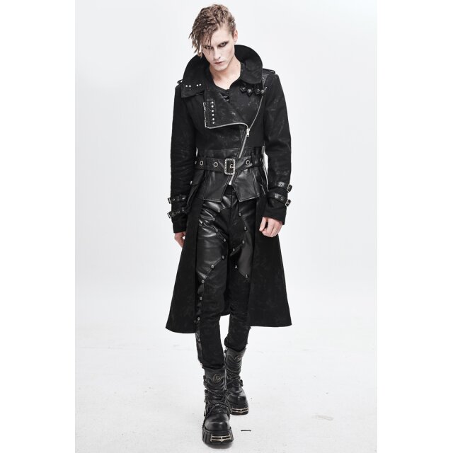 Gothic Coat Soulcatcher with leatherette details