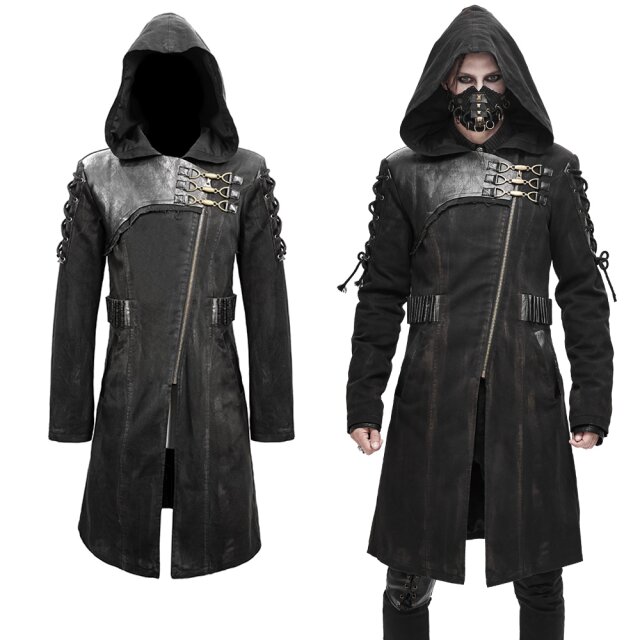Schwarzbrauner Devil Fashion Kurzmantel (CT149) mit...