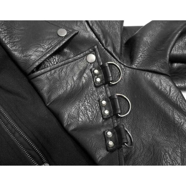 Gothic-Ledermantel Gotham mit Riemen S