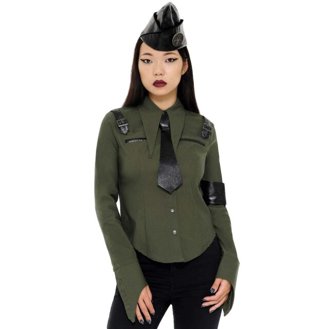 KILLSTAR Secret Mission Uniform Shirt in black or khaki khaki
