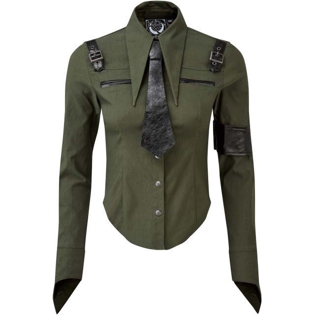 KILLSTAR Secret Mission Uniform Shirt in black or khaki khaki