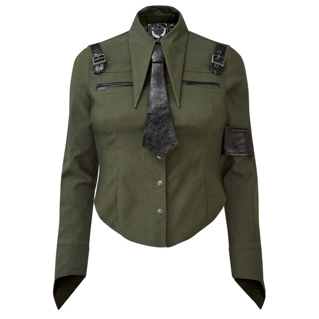 KILLSTAR Secret Mission Uniform Shirt in black or khaki khaki